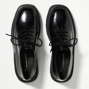 Anthropologie Rhys Square Toe Shoe Size 8, leather upper NIB